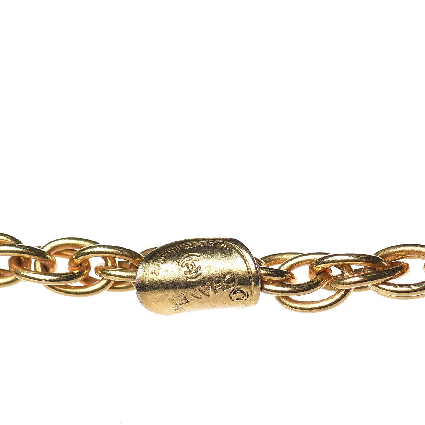 CC Pendant Chain Necklace Gold