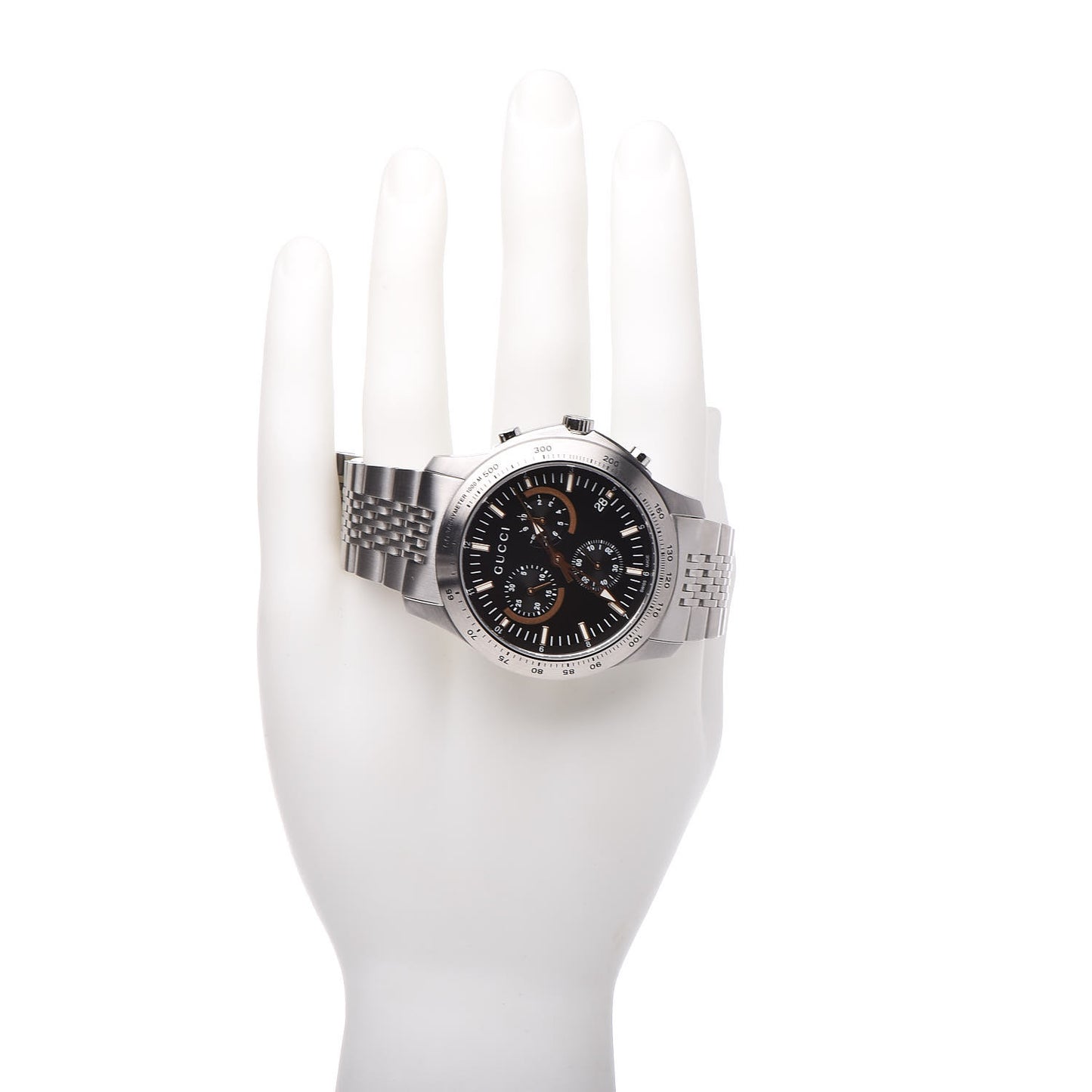 Stainless Steel 46mm G-Timeless Chronograph Quartz Watch Black