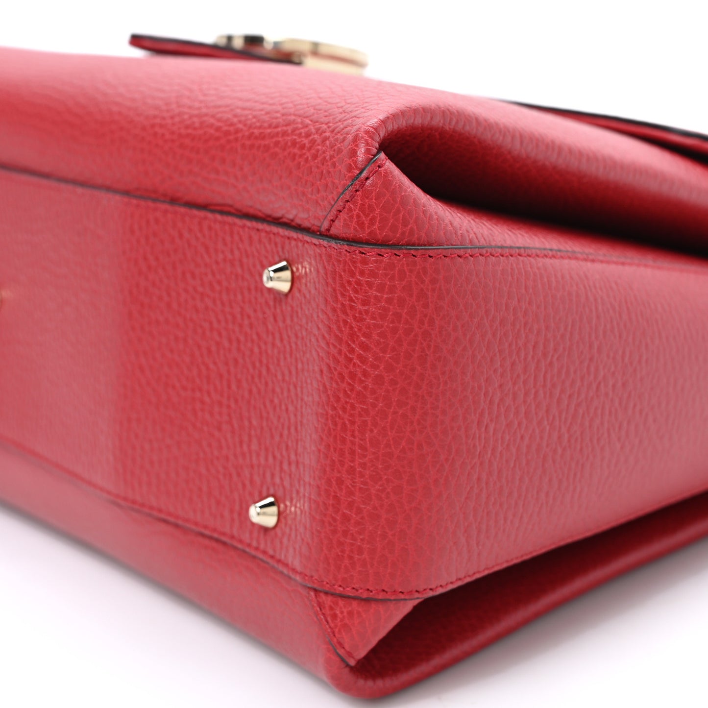 Dollar Calfskin Medium Interlocking G Top Handle Shoulder Bag Red
