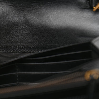 Gucci Calfskin Matelasse GG Marmont Chain Wallet Black 7 of 10