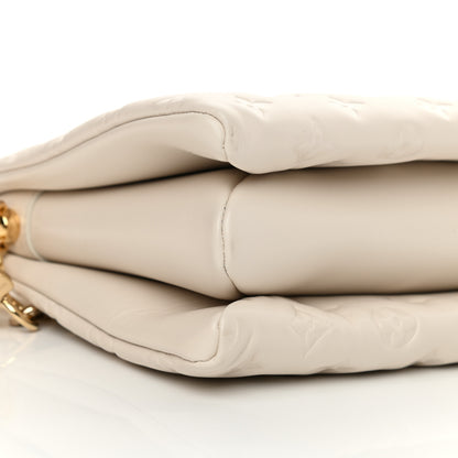 Louis Vuitton Lambskin Embossed Monogram Coussin PM Beige Cream 10 of 12