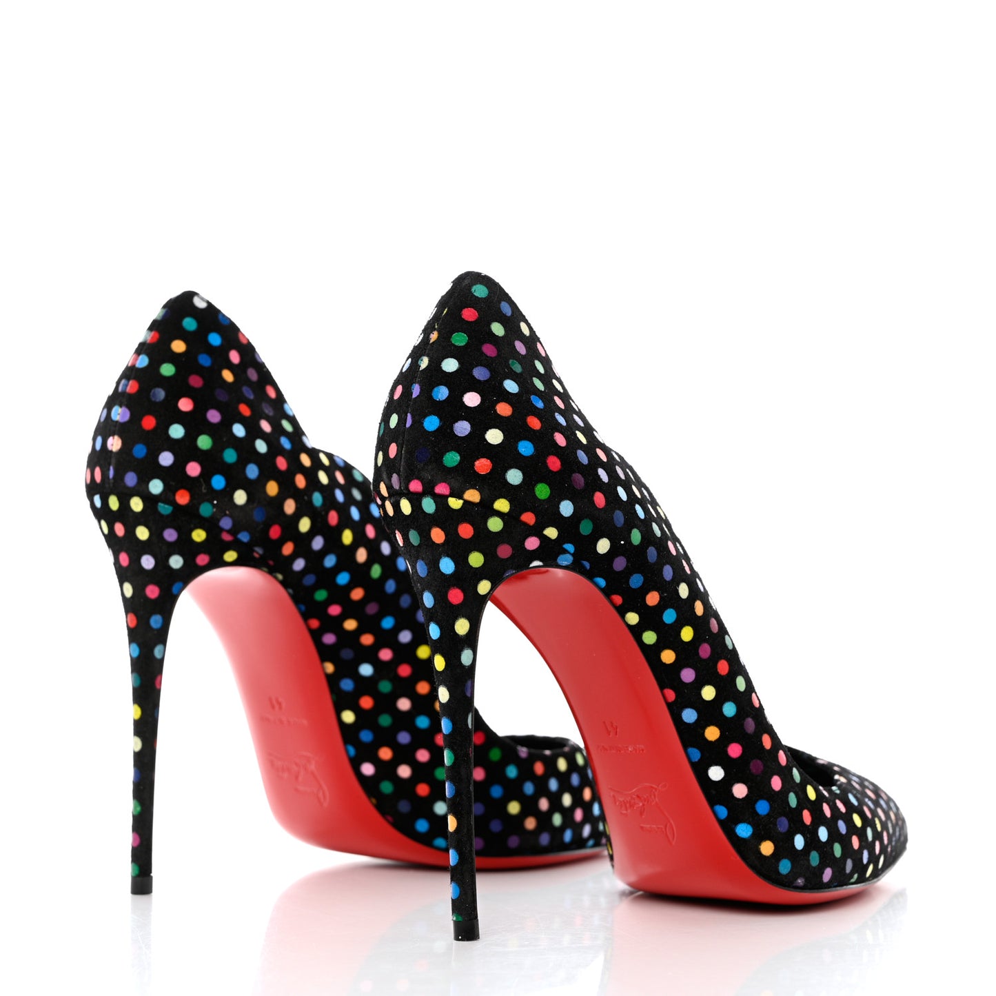 Suede Polka Dot Hot Chick 100 Pumps 41 Black Multicolor