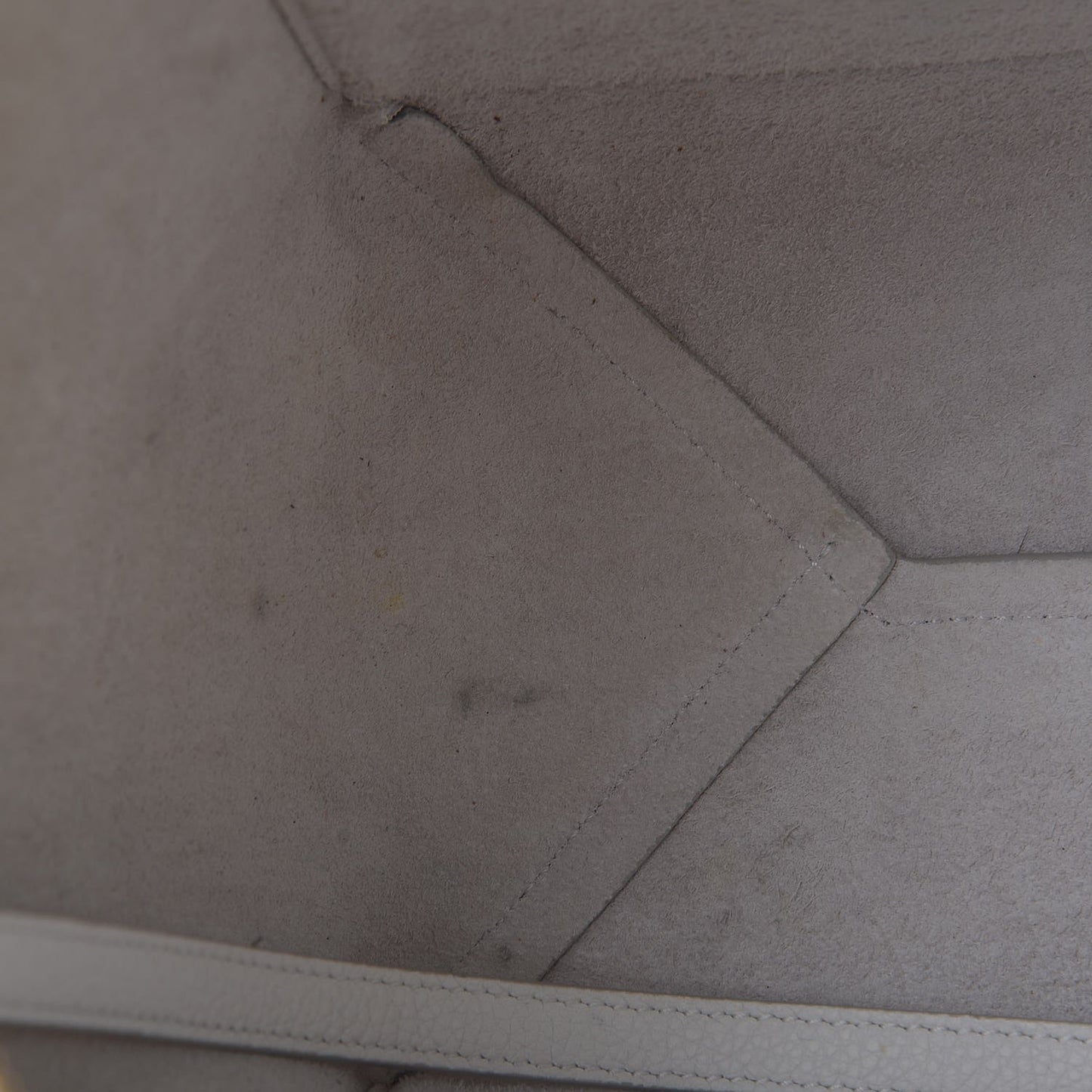Baby Grained Calfskin Small Tri-Fold Bag White