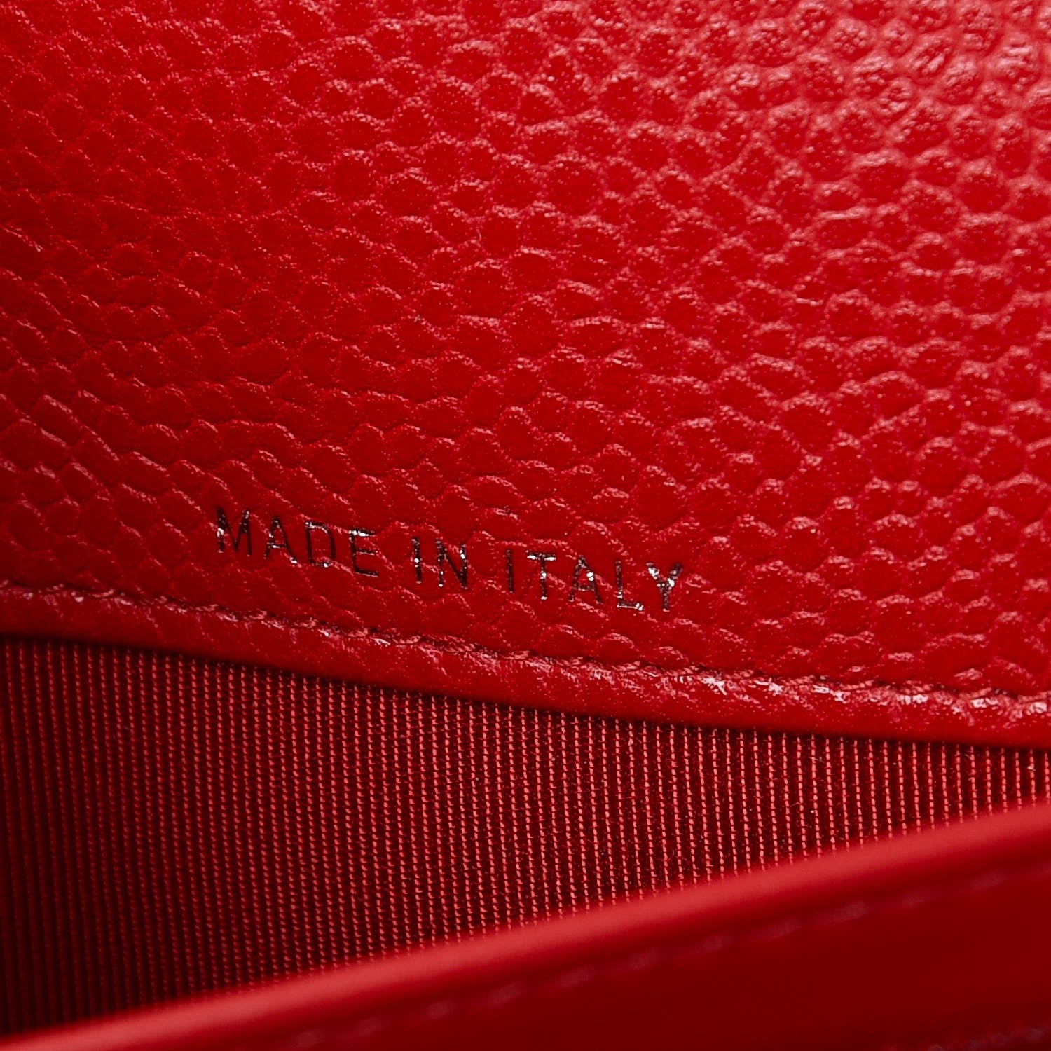 Chanel Caviar Quilted Wallet With Chain Red 10 of 11