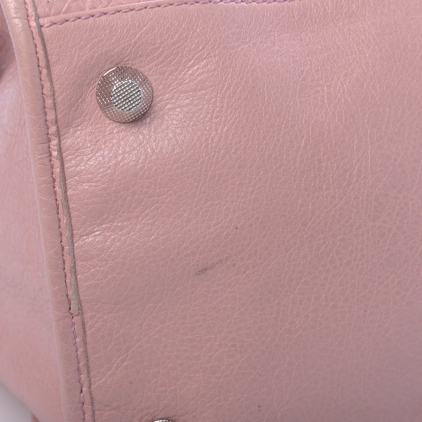 Agneau Giant 12 Silver Hardware Work Rose Peche