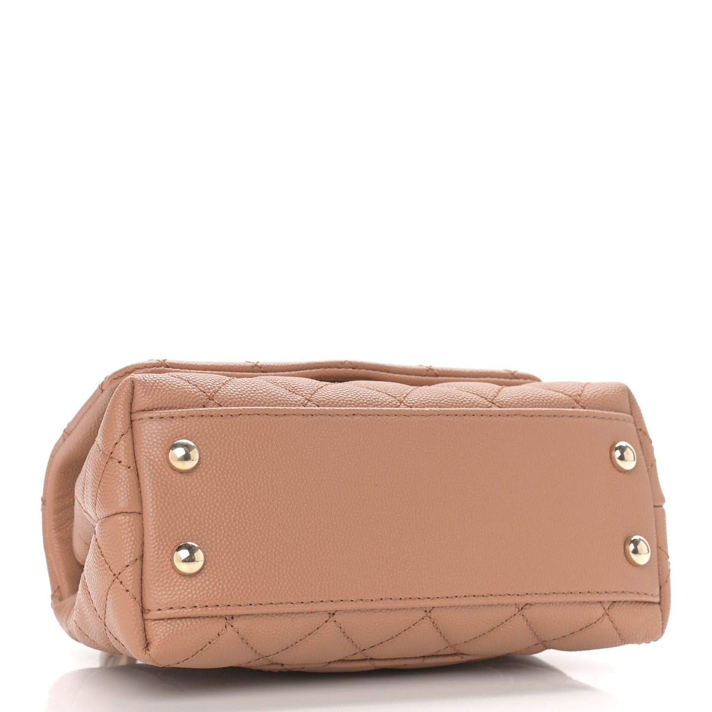 Caviar Quilted Extra Mini Coco Handle Flap Brown
