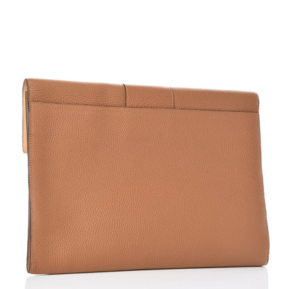 Delvaux Taurillon Crispe Presse A4 Pouch Vegetal 3 of 6