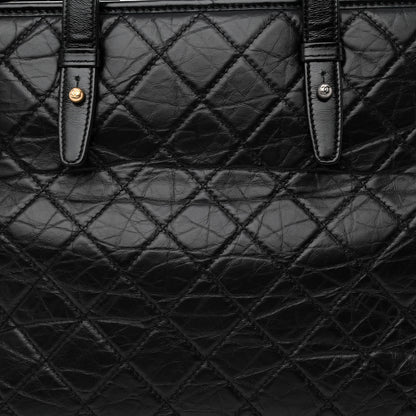 Chanel Aged Calfskin Quilted Large Gabrielle Shopping Tote Black 8 of 11
