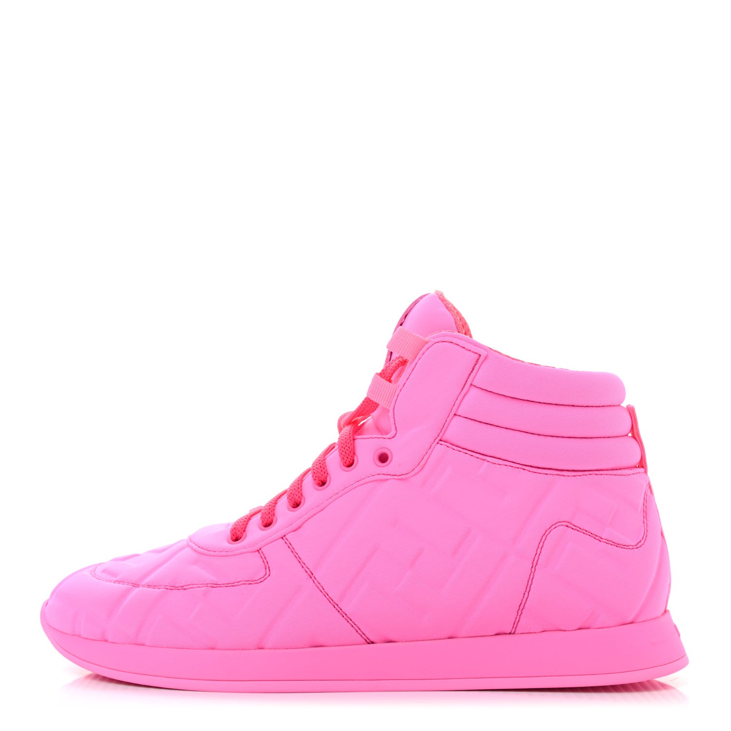 Fendi X NICKI MINAJ Lycra Macro FF Embossed Prints On High Top Sneakers 36 Pink 1 of 8