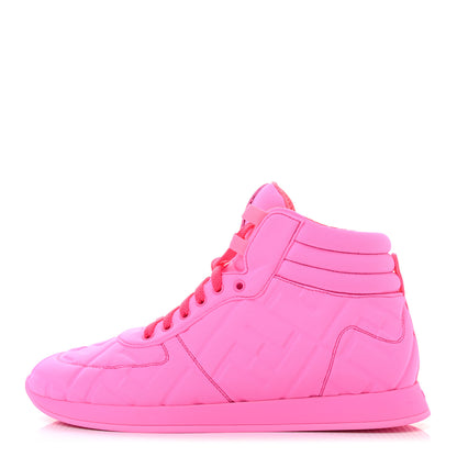 Fendi X NICKI MINAJ Lycra Macro FF Embossed Prints On High Top Sneakers 36 Pink 1 of 8