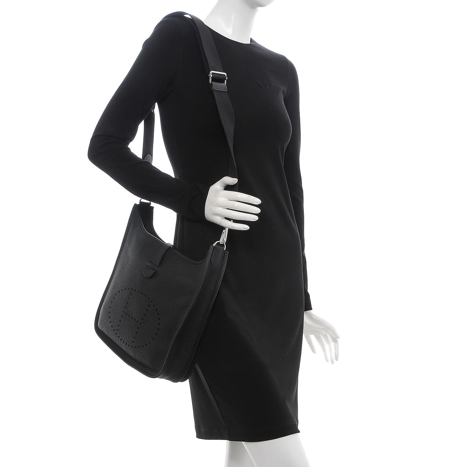 Hermes Taurillon Clemence Evelyne III PM Black 2 of 8
