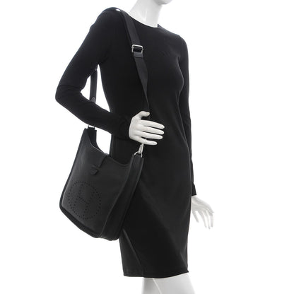 Hermes Taurillon Clemence Evelyne III PM Black 2 of 8