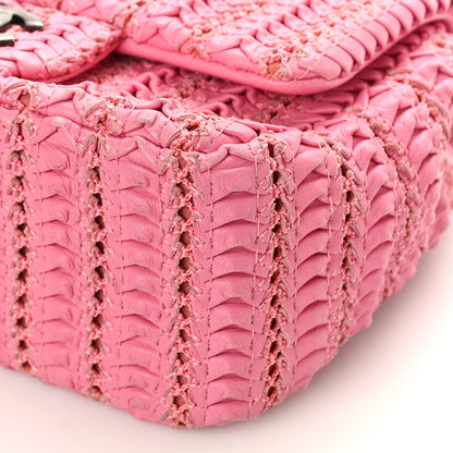 Chanel Lambskin Crochet Embroidered Mini Flap Pink 8 of 8