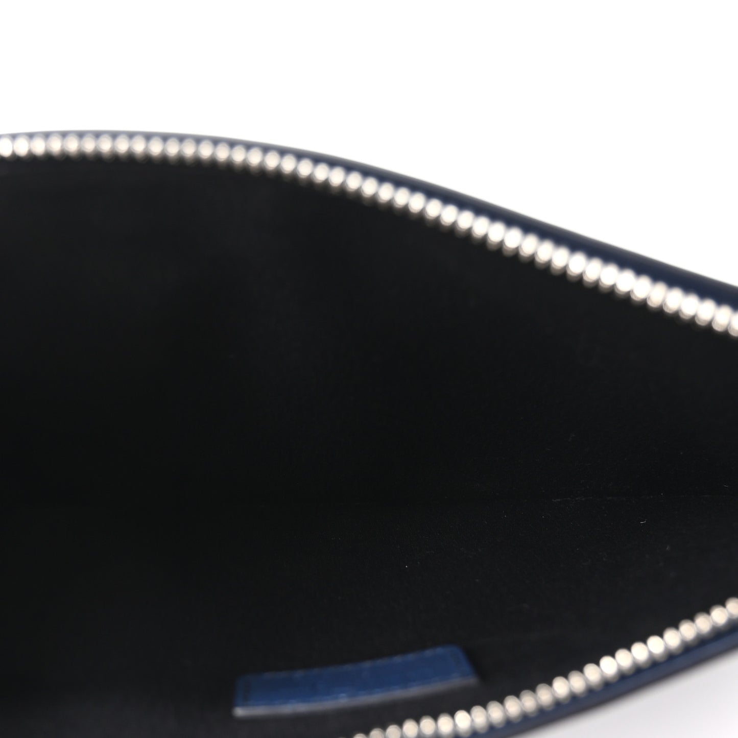 Calfskin Gancio Wristlet Clutch Blue