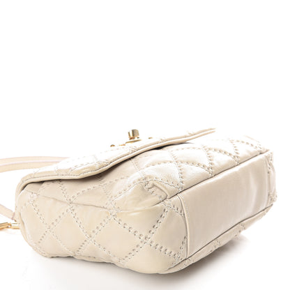 Chanel Calfskin Quilted Retro Chain Flap Beige 3 of 10