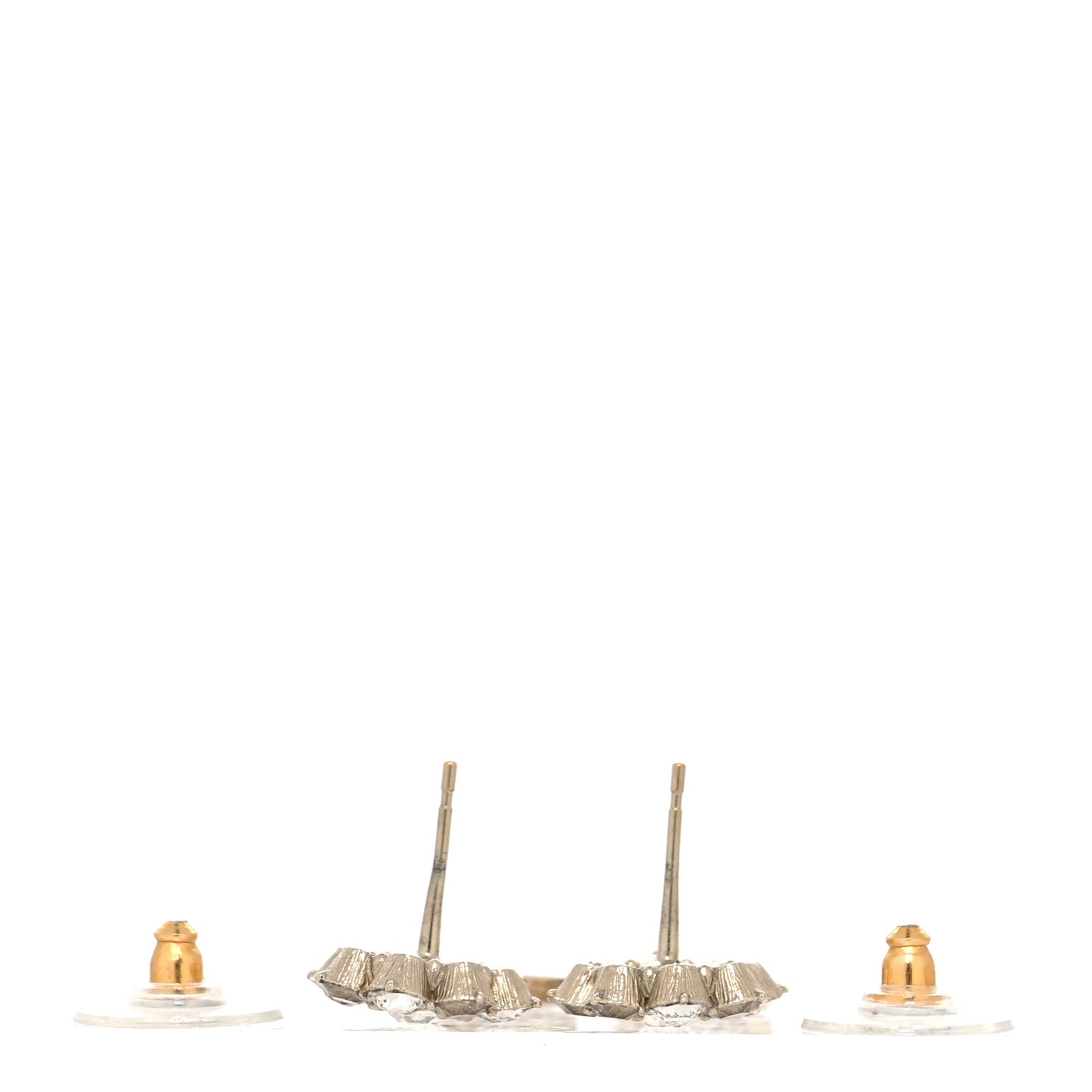 Crystal Camellia Drop CC Drop Earrings Gold