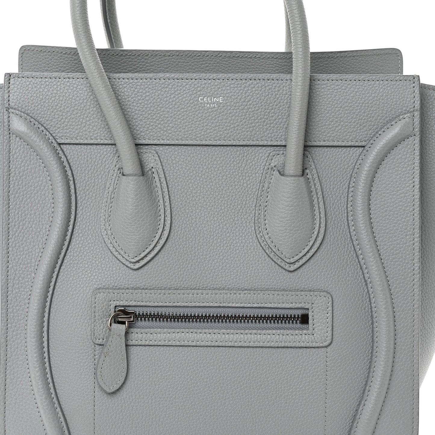 Baby Drummed Calfskin Micro Luggage Sky