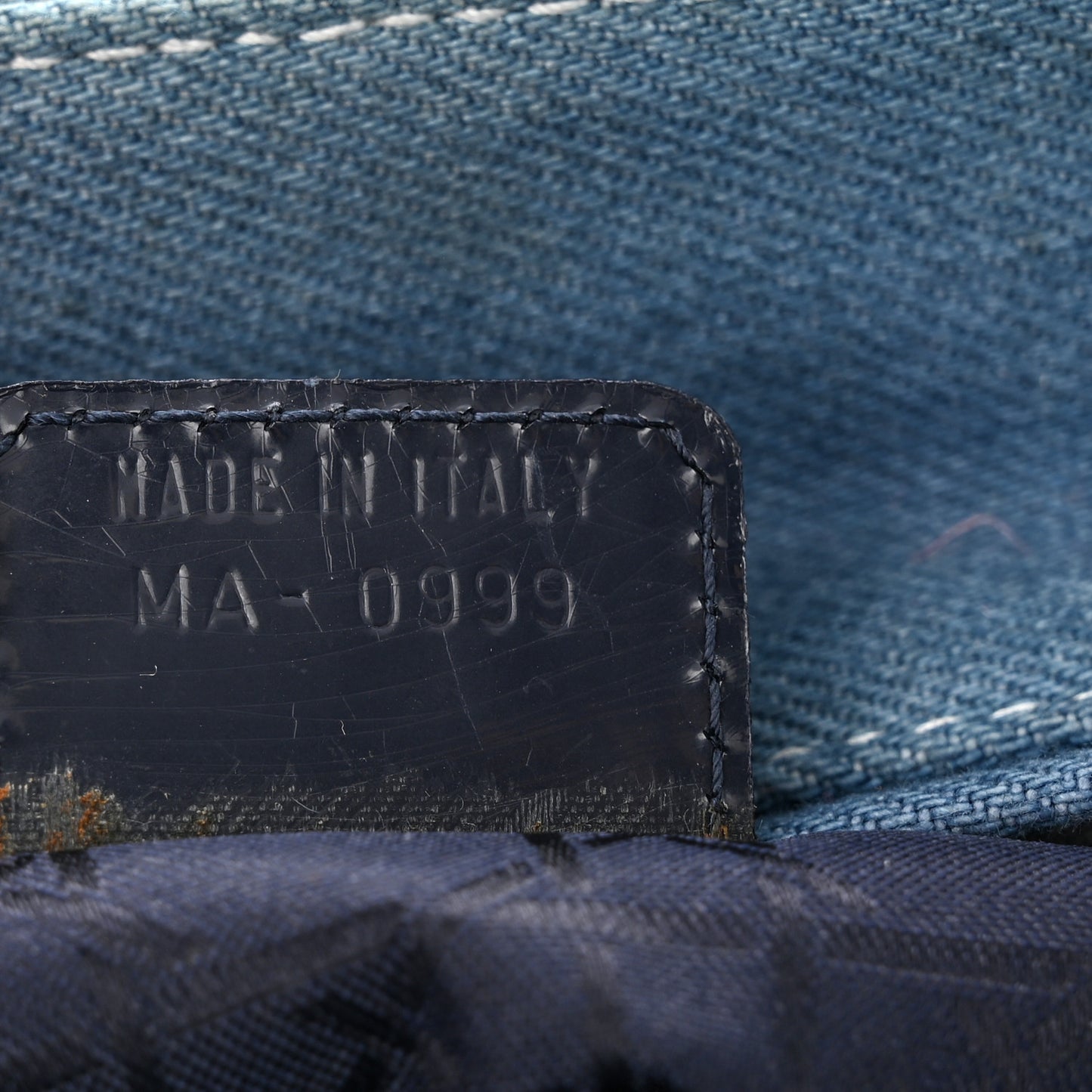 Denim Cannage Medium Lady Dior Light Blue