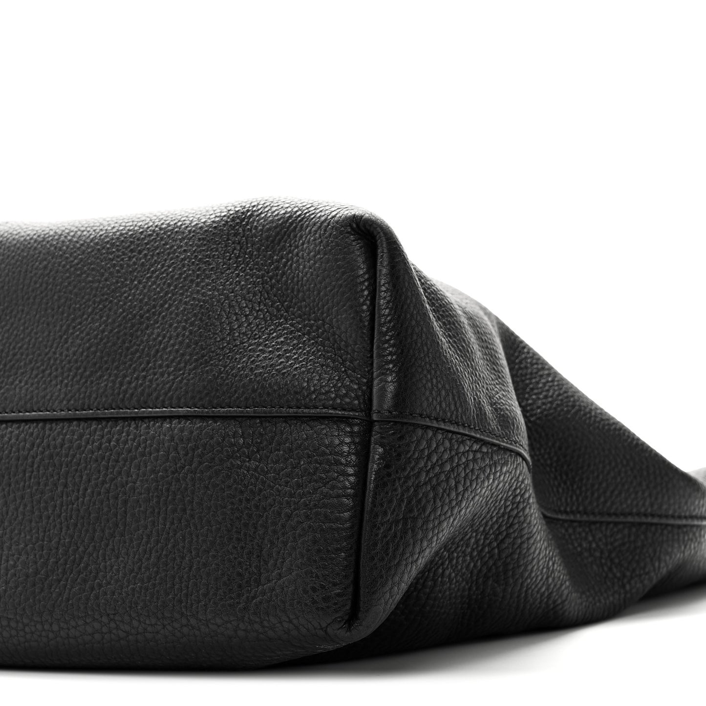 Vitello Daino Shopping Tote Black