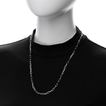 Cartier 18K White Gold SM Santos De Cartier Link Necklace 2 of 6