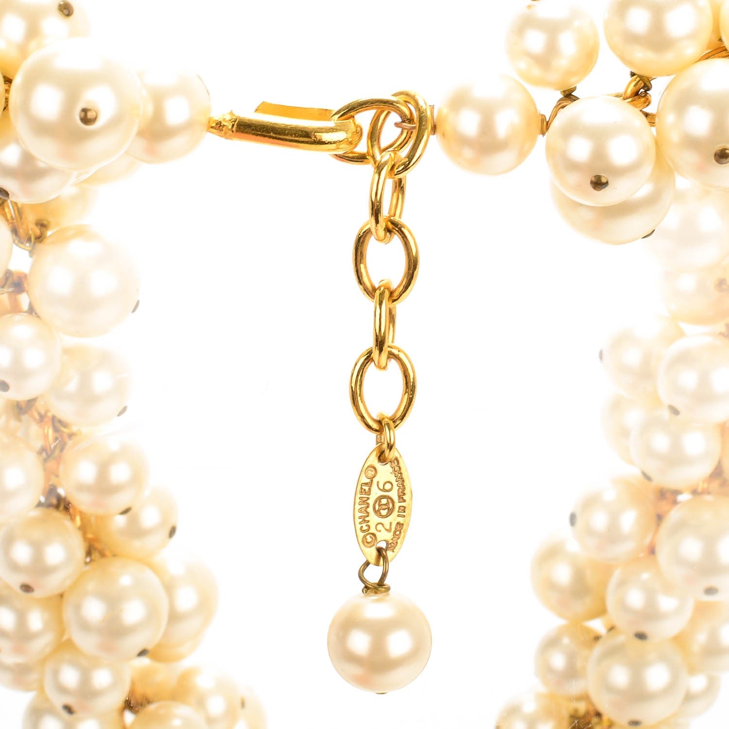 Chanel Pearl Layered Choker Necklace Gold 3 of 4