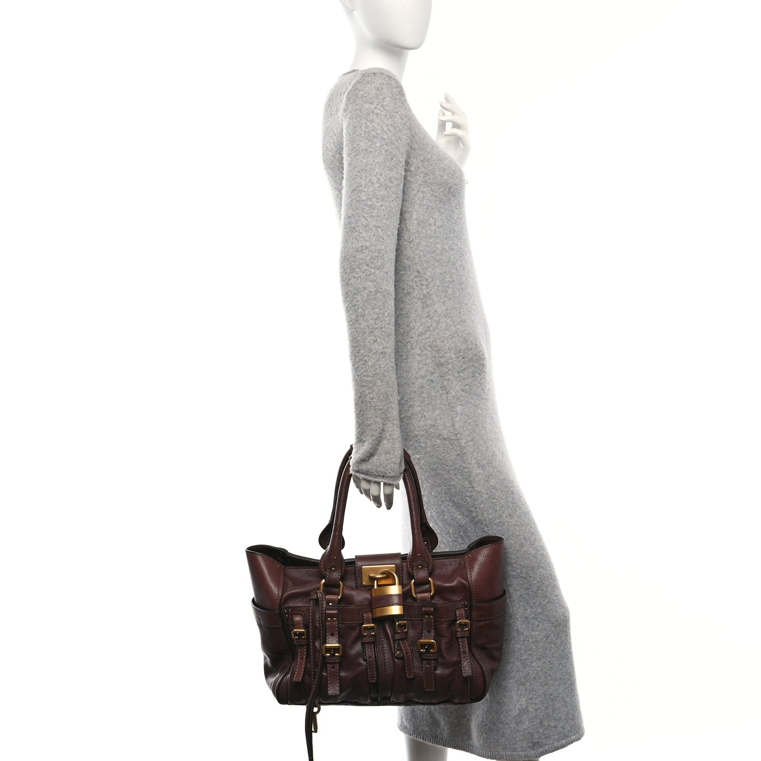 Chloe Calfskin Paddington Front Pocket Tote Chocolate 1 of 6
