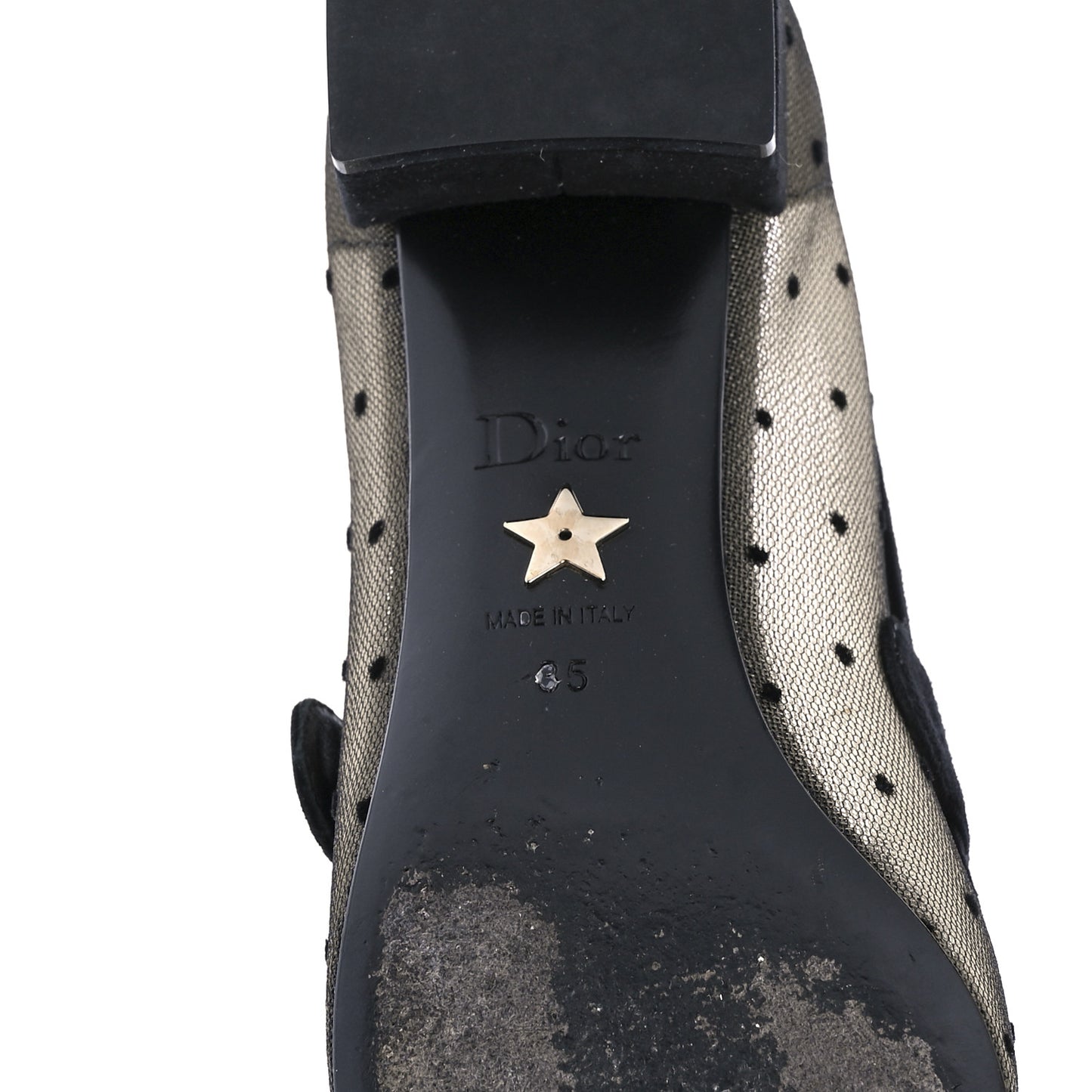 Mesh Plumetis Suede Baby-D Ballet Pumps 35 Black