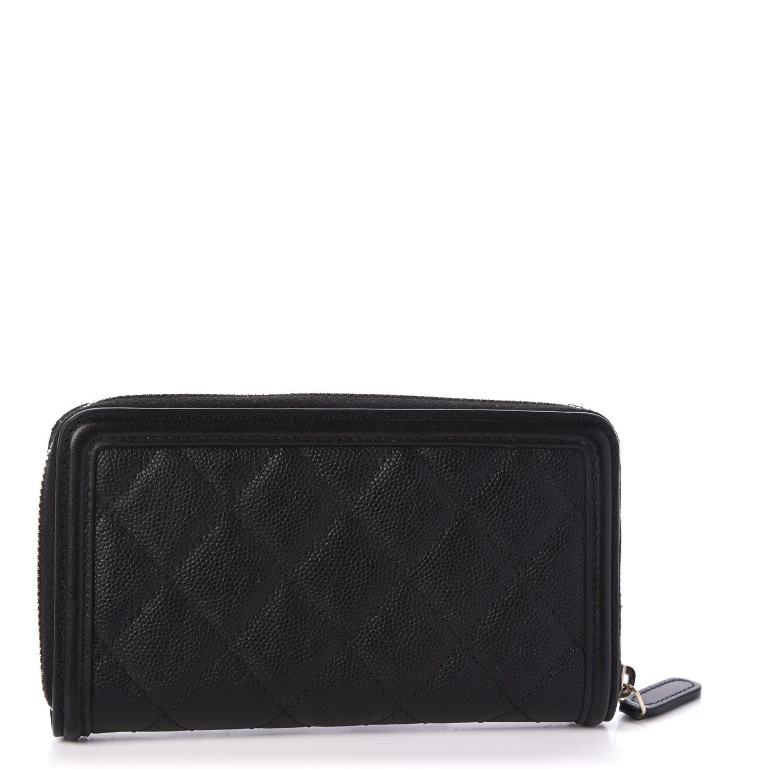 Chanel Caviar Quilted Medium Filigree Zip Around Wallet Black 3 of 11