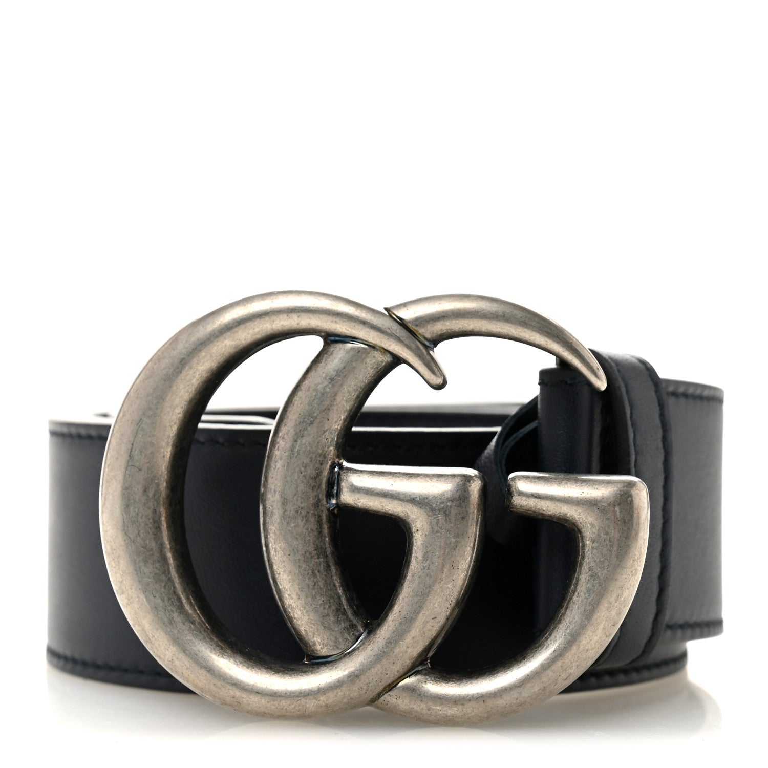 Gucci Calfskin Double G 40mm Belt 75 30 Blue 1 of 6