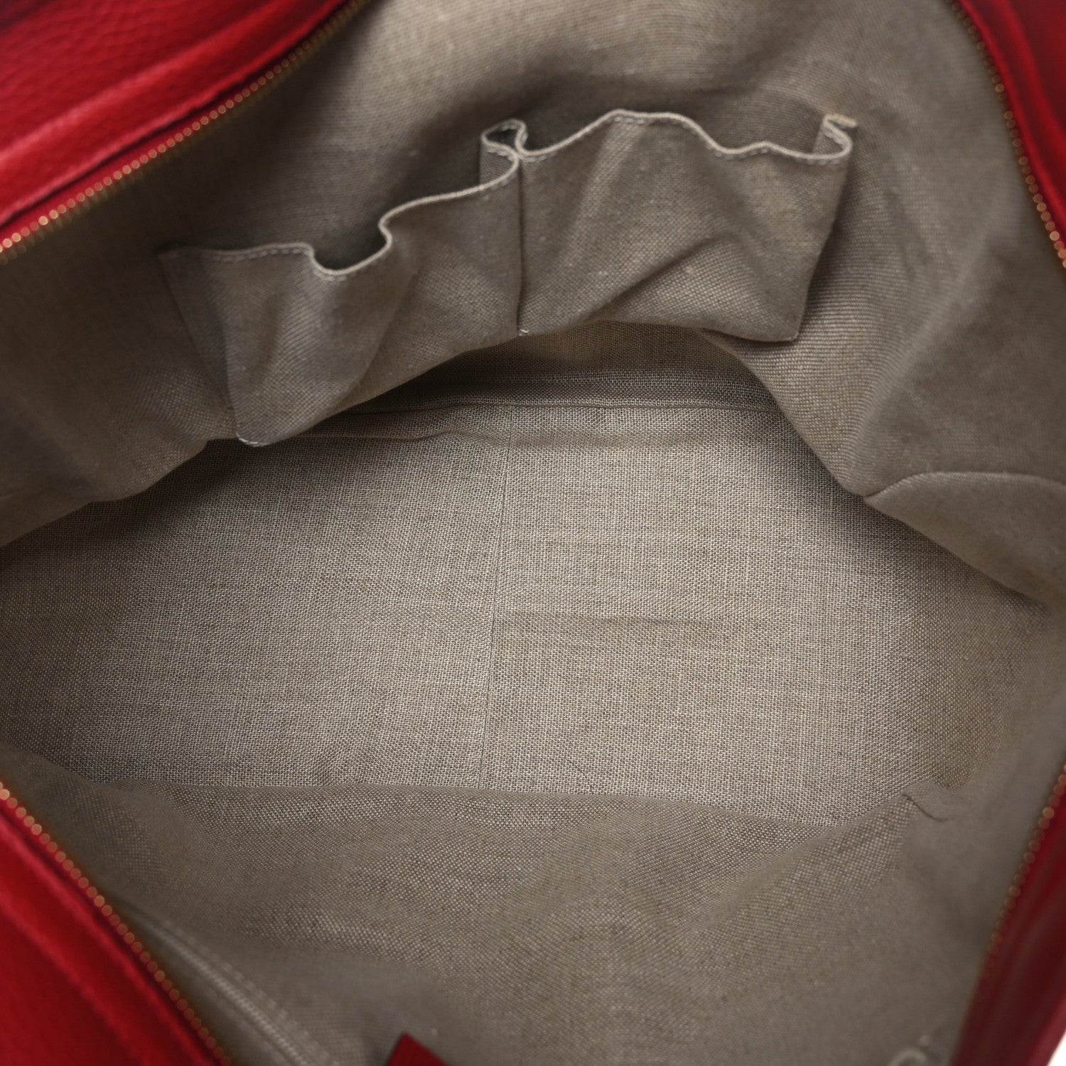 Gucci Monogram Bree Zippered Tote Beige Red 5 of 11