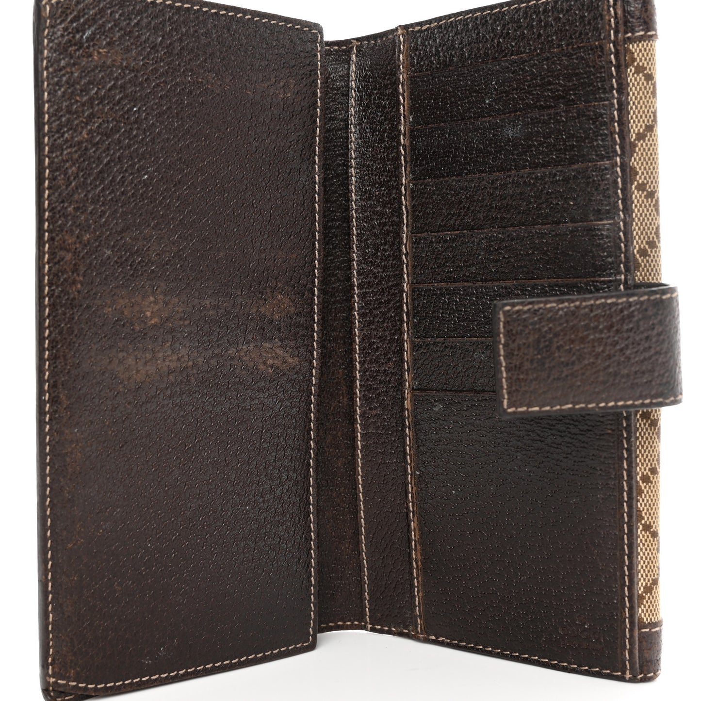 Crystal Monogram Continental Charmy Wallet Brown