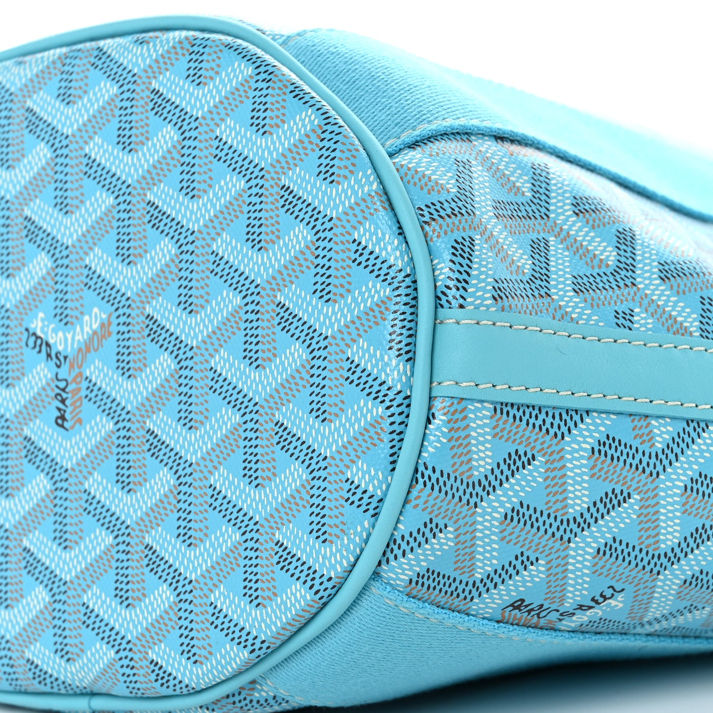 Goyardine Belharra PM Bleu Turquoise