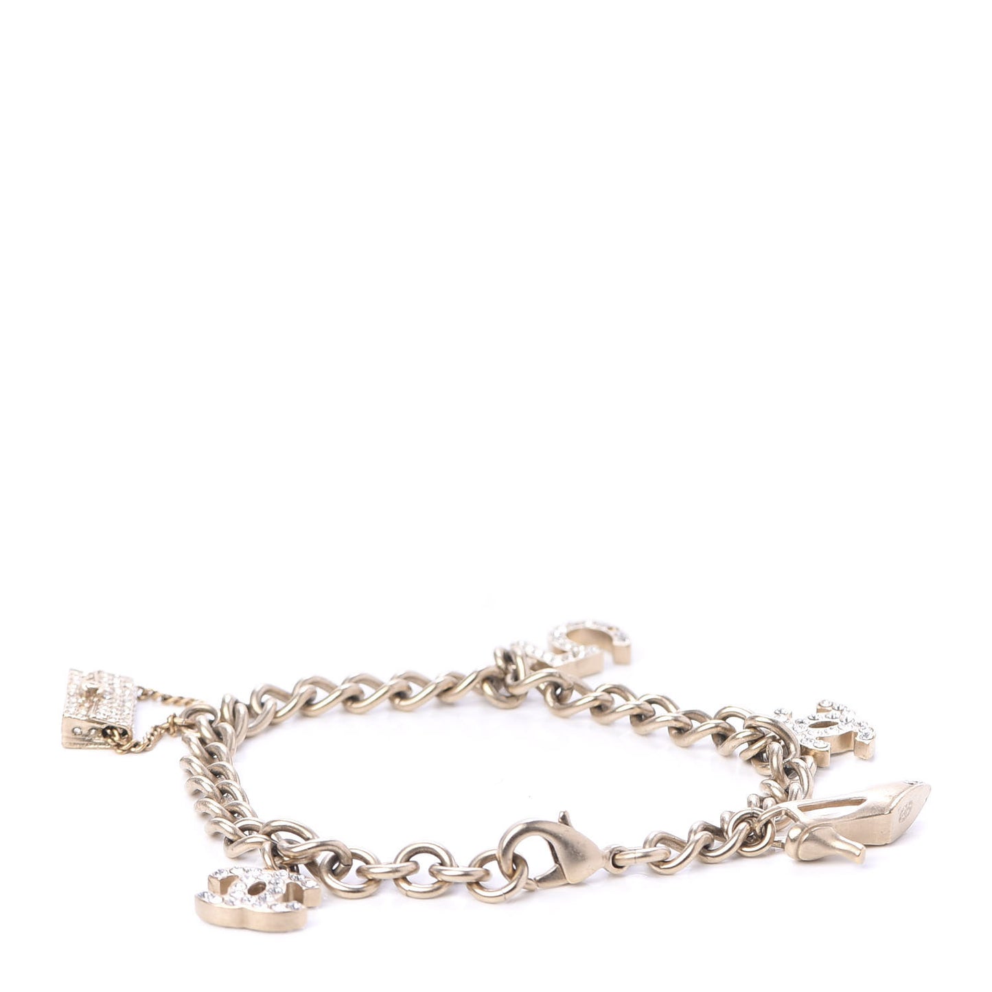 Crystal CC Heel Motif N°5 Charms Bracelet Gold
