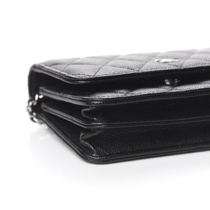 Chanel Caviar Quilted Mini Wallet On Chain WOC Black 9 of 10