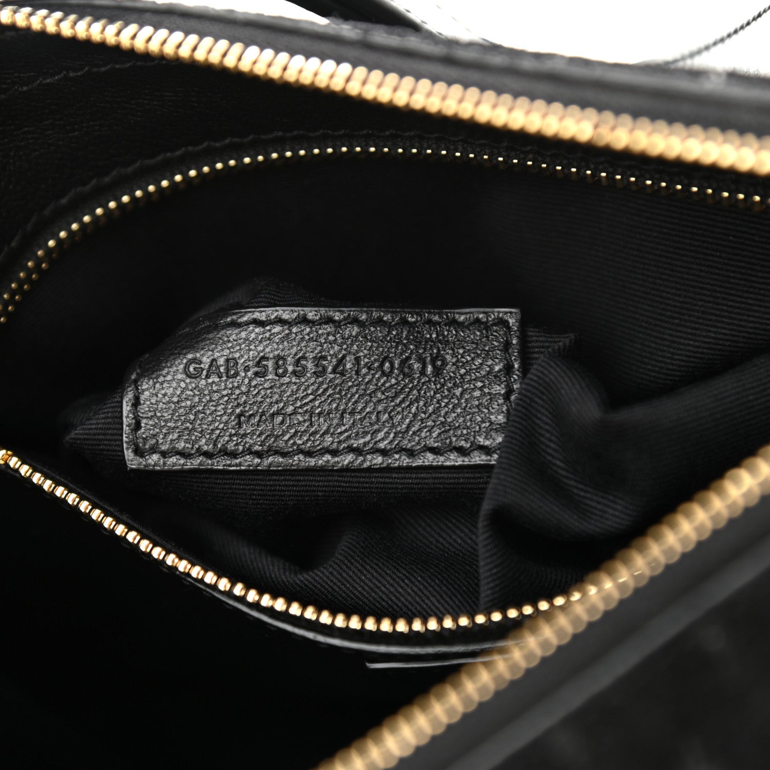 Saint Laurent Suede All-Over Monogram Crossbody Black 7 of 10