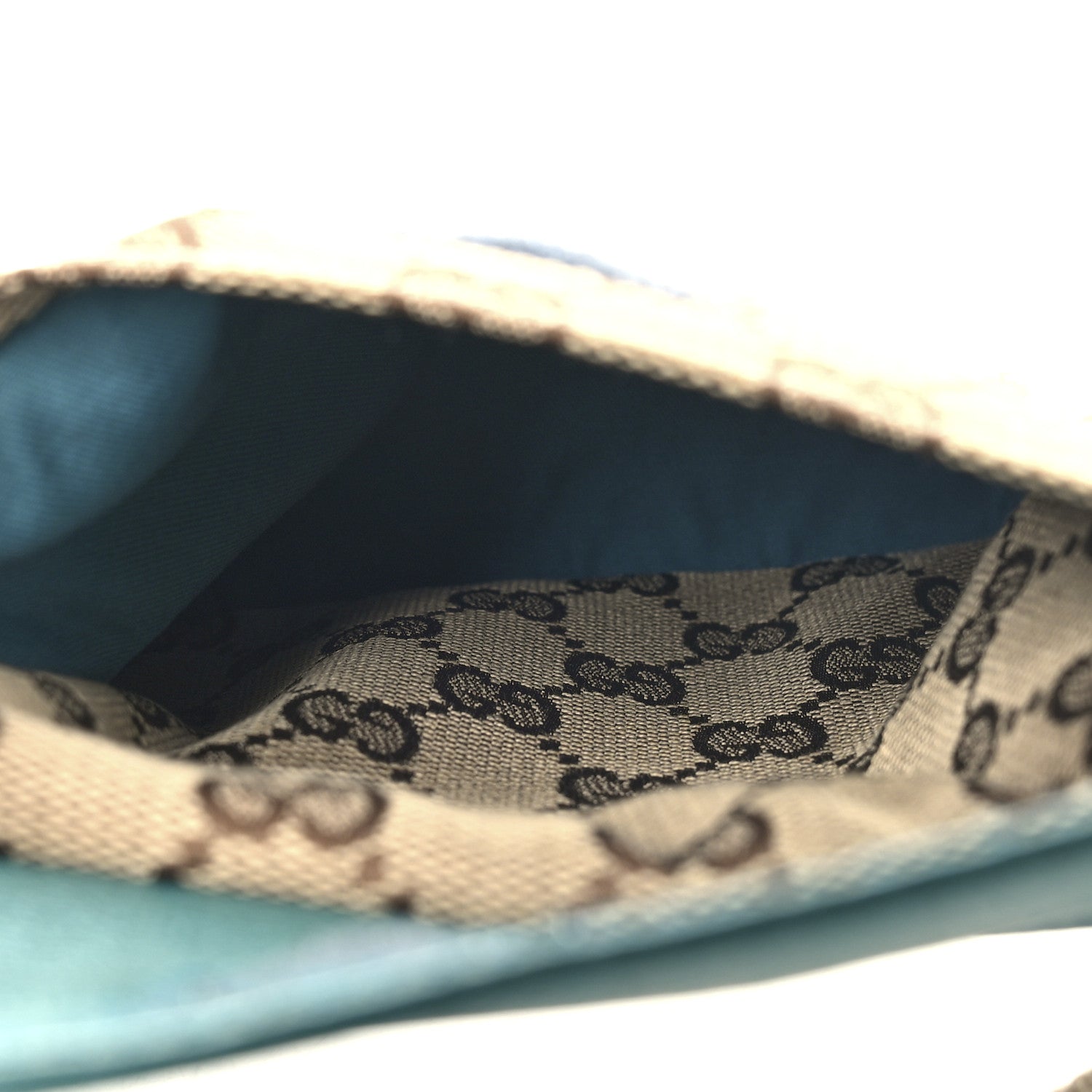 Gucci GG Monogram Web Double Pocket Belt Bag Turquoise 6 of 12