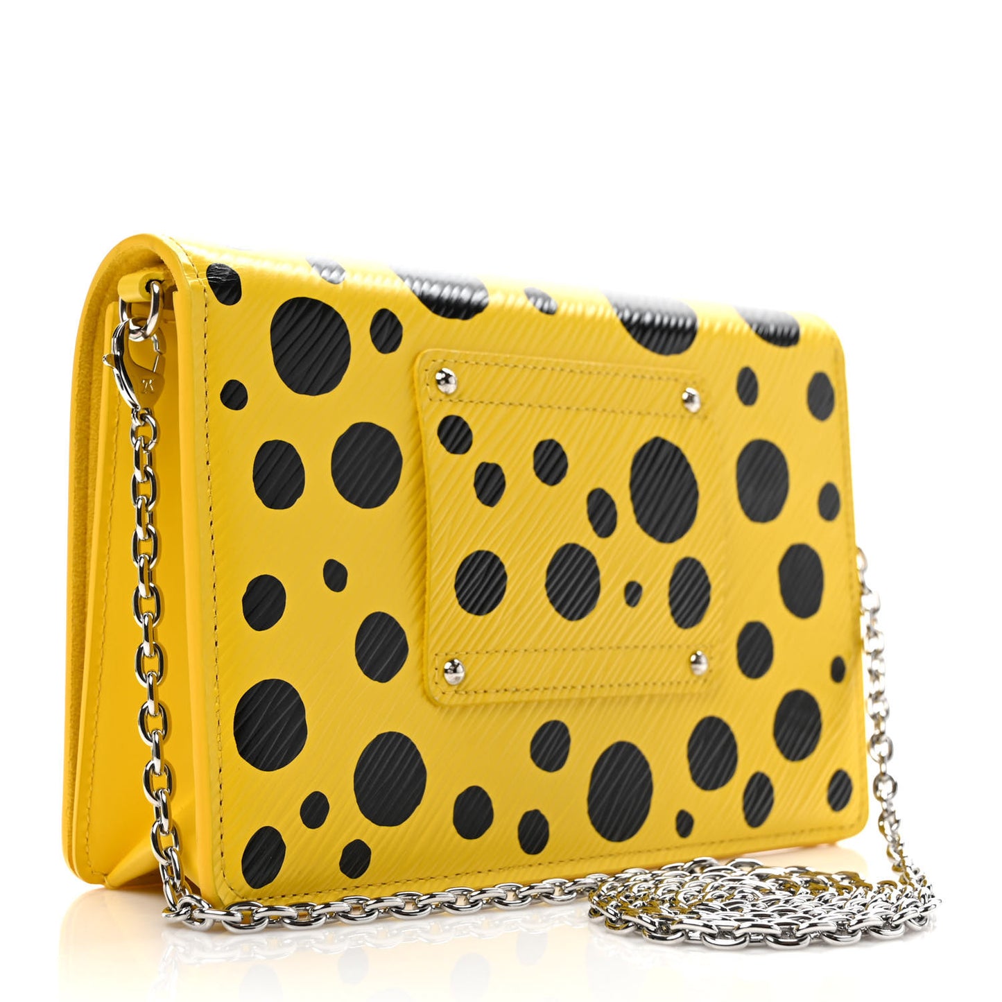 LV x YK Epi Infinity Dots Twist Belt Chain Wallet Yellow Black