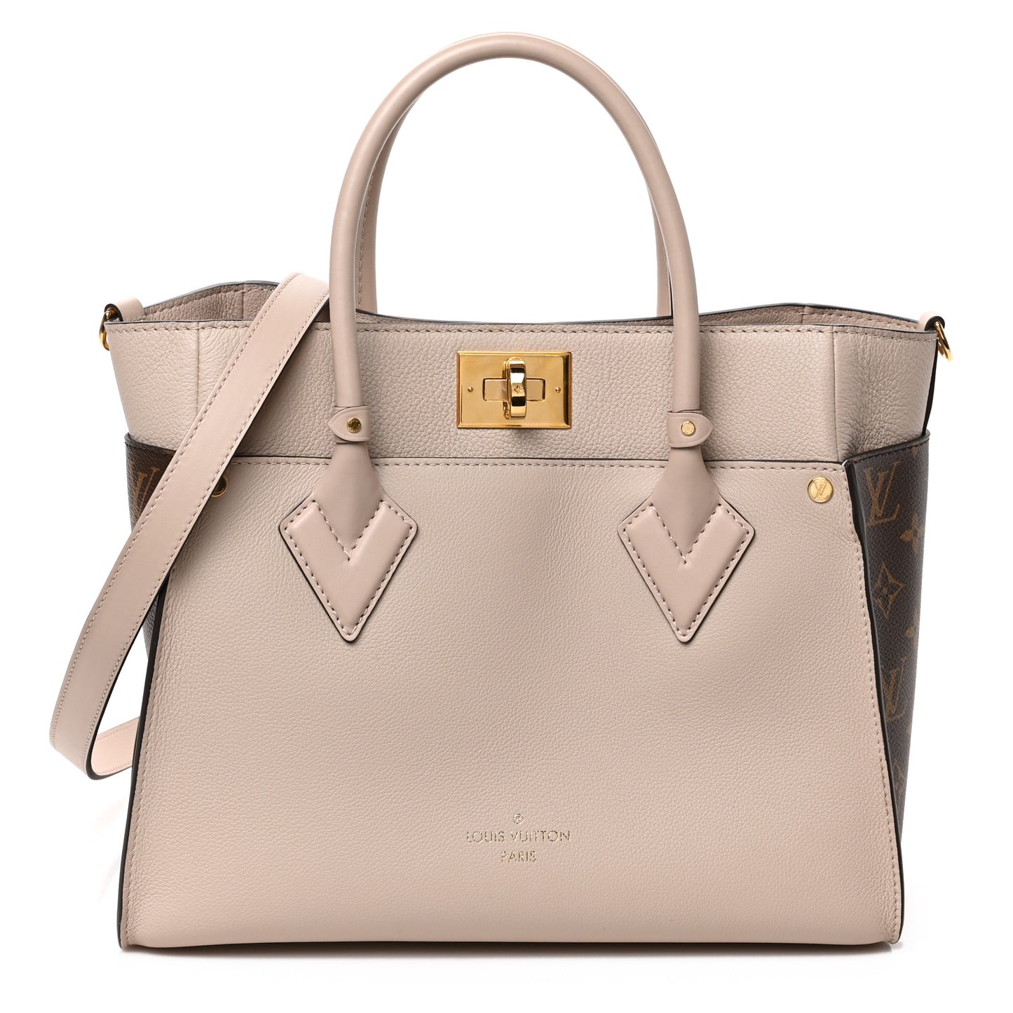 Calfskin Monogram On My Side Greige