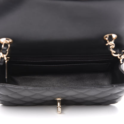 Chanel Lambskin Quilted Mini Rectangular Flap Black 4 of 11