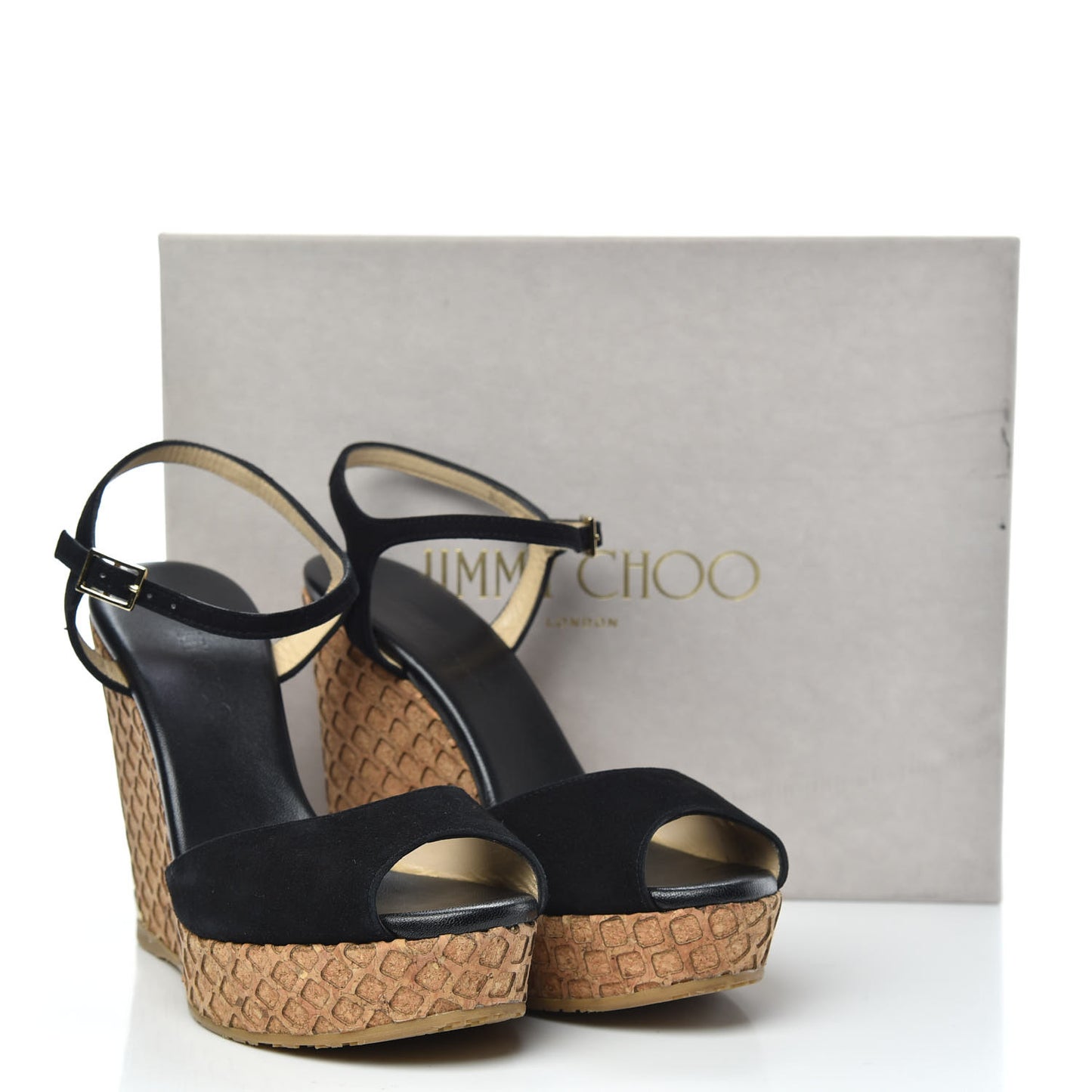 Suede Cork Perla 120 Wedges 39 Black