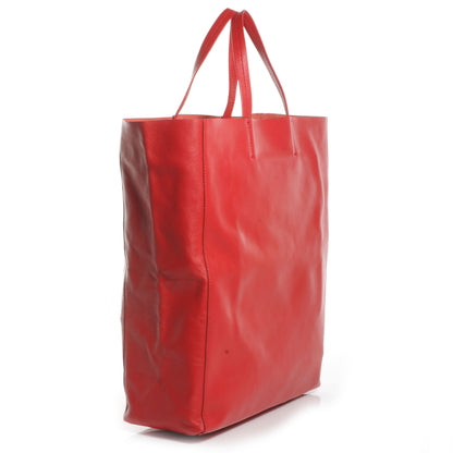 Celine Lambskin Cabas Vertical Tote Red 3 of 8