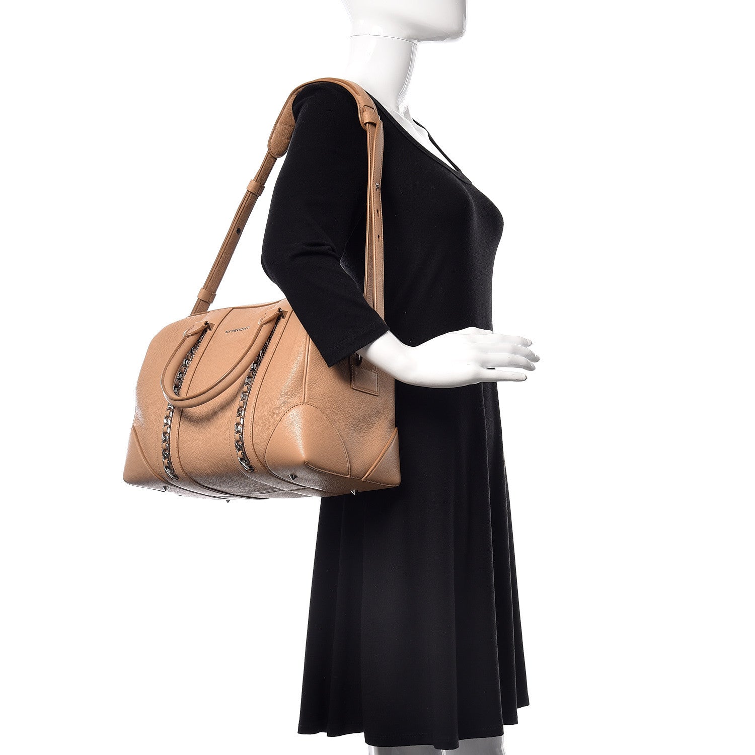 Givenchy Sugar Goatskin Medium Chain Animation Lucrezia Beige 2 of 12