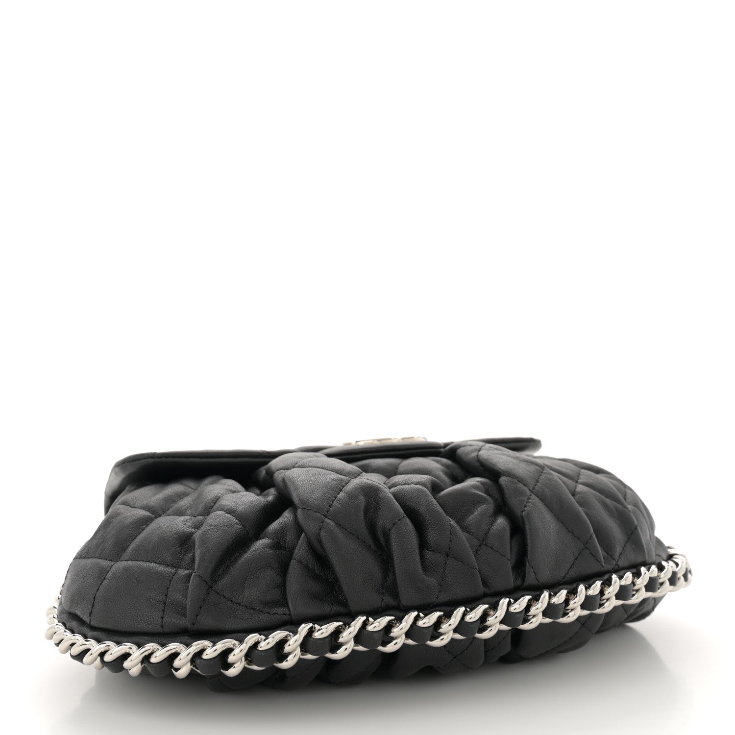 Chanel Washed Lambskin Quilted Medium Chain Around Flap  Black 4 of 10