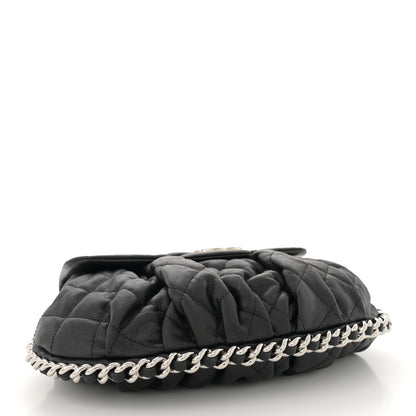 Chanel Washed Lambskin Quilted Medium Chain Around Flap  Black 4 of 10