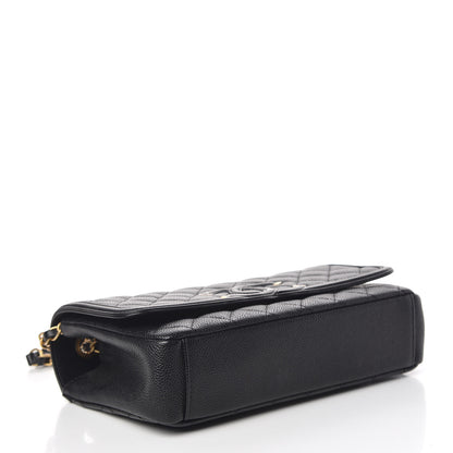 Chanel Caviar Quilted Medium CC Filigree Flap Black 4 of 11