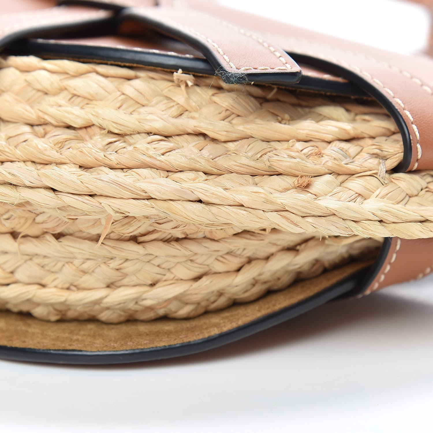 Loewe Calfskin Raffia Mini Gate Crossbody Bag Natural Tan 7 of 8