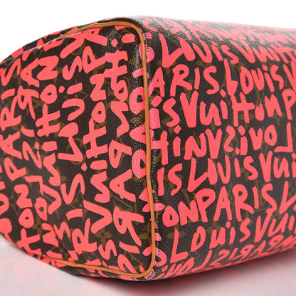 Louis Vuitton Monogram Graffiti Speedy 30 Fuchsia 8 of 12