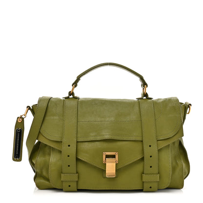 Proenza Schouler Lambskin Medium PS1 Satchel Olive 1 of 15