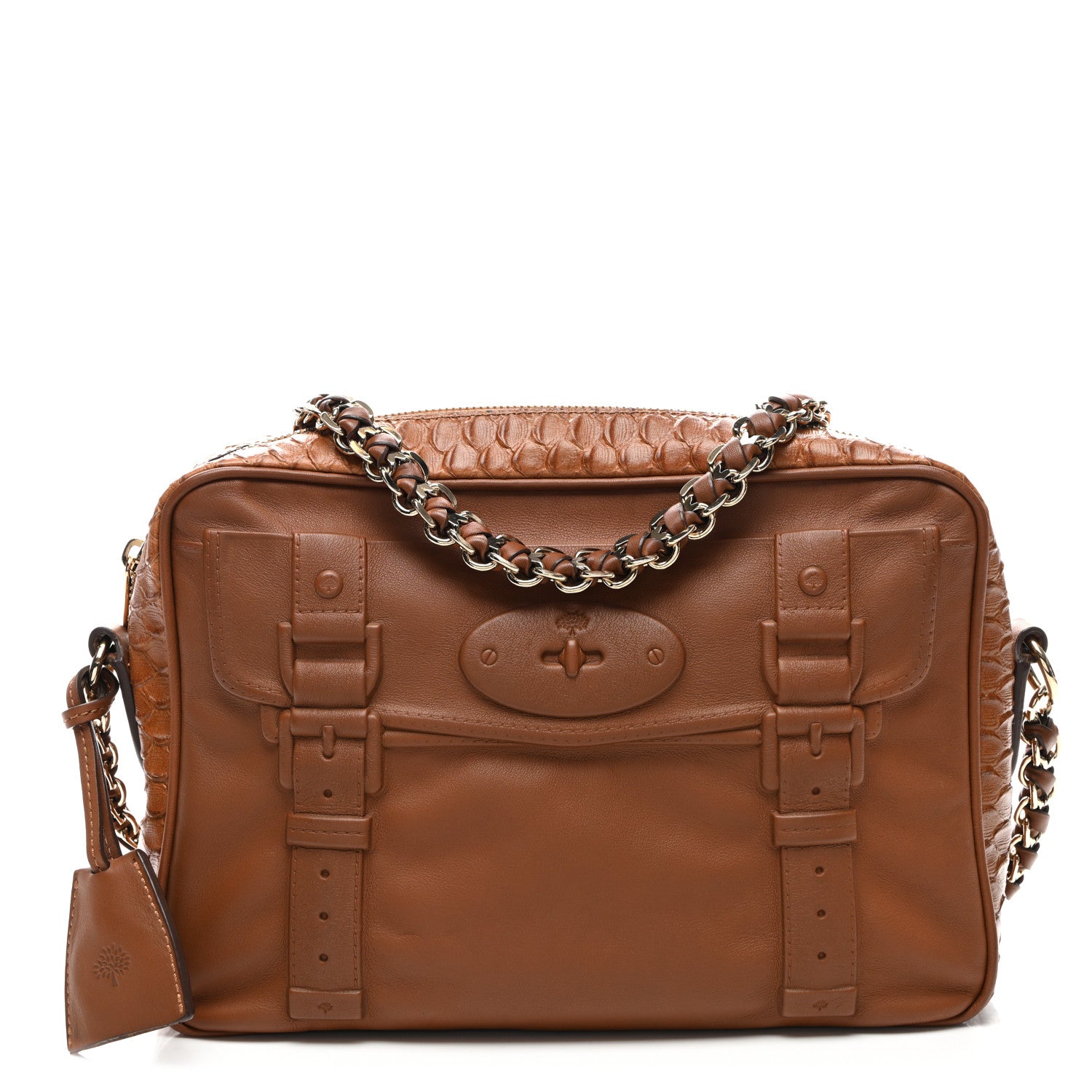 Mulberry Calfskin Silky Snake Print Maisie Bag Oak 1 of 11