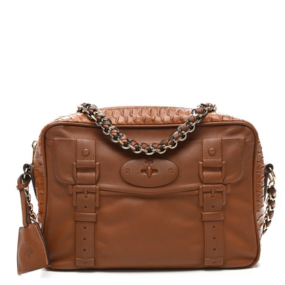 Mulberry Calfskin Silky Snake Print Maisie Bag Oak 1 of 11